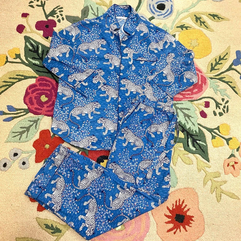 PrintFresh Long Sleeve Blue print PJ set - XL